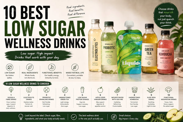 10 Best Low Sugar Wellness Drinks