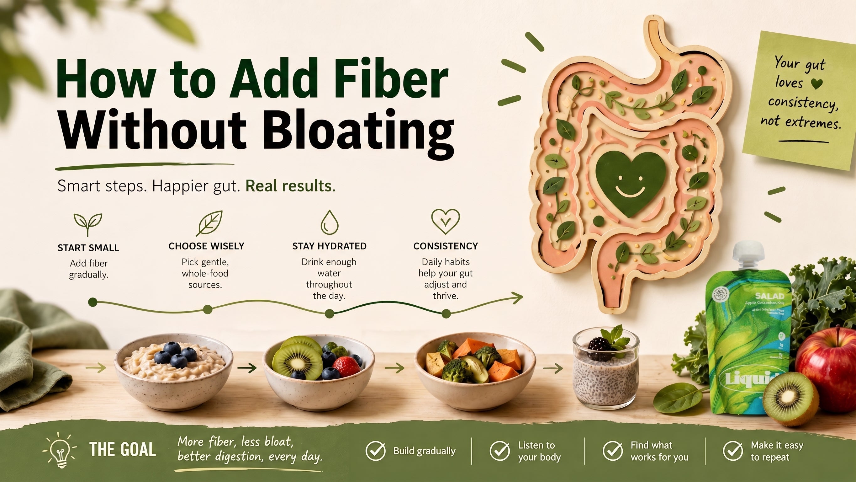 How to Add Fiber Without Bloating